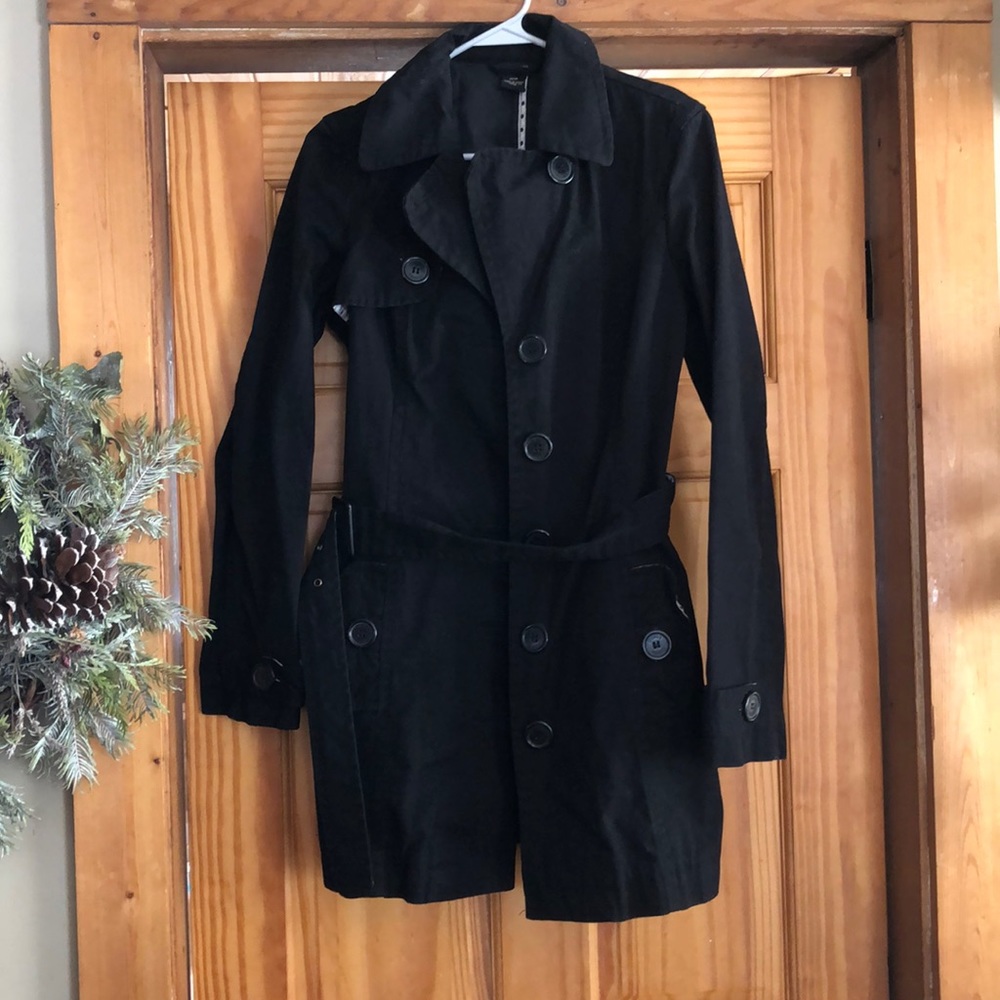 Guess black trench coat